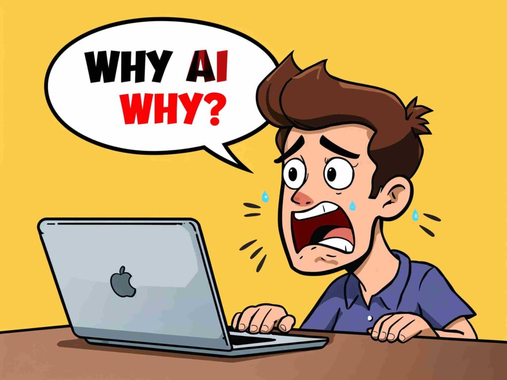 Writer frustrated because AI prompts are not working