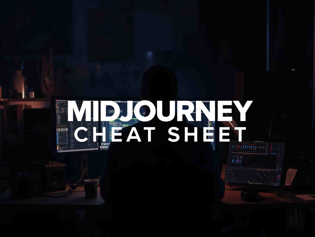 dark cinematic scene of an artist working late at night