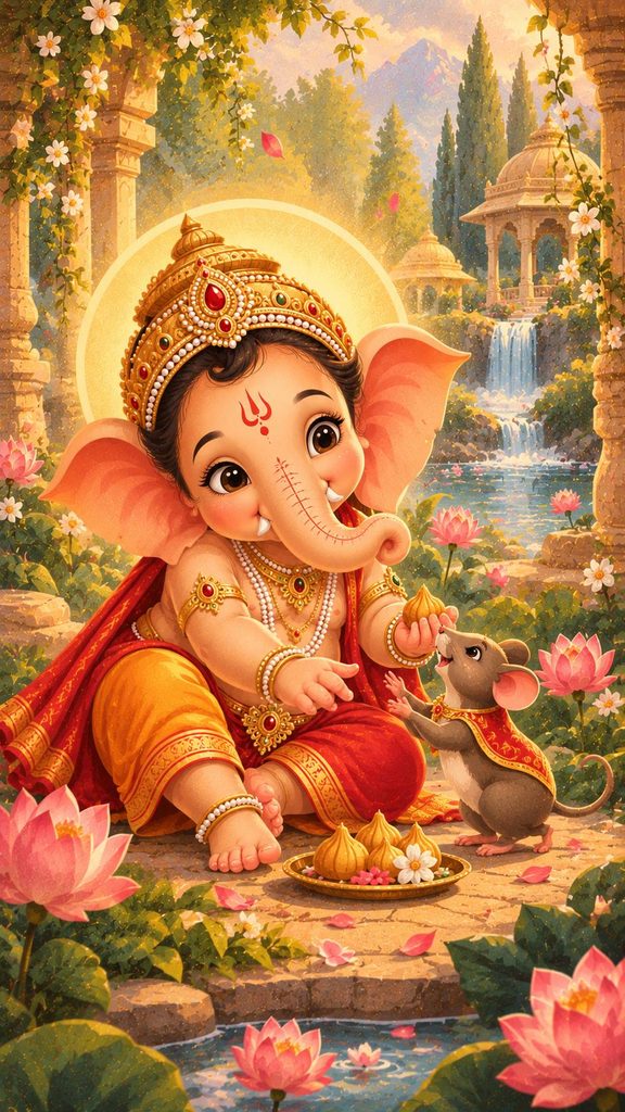 Bal Ganesh & Mushak Playtime