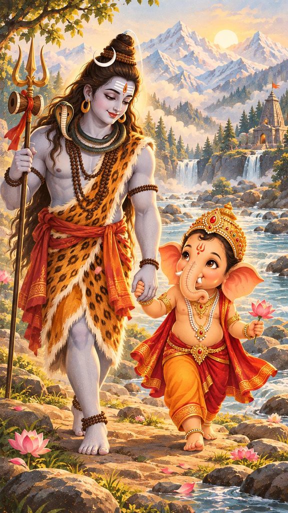 Bal Ganesh & Shiva River Walk