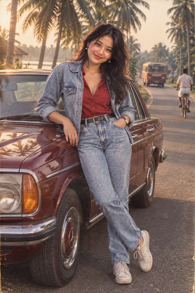 Cinematic 1980s Indian Retro Girl Portrait