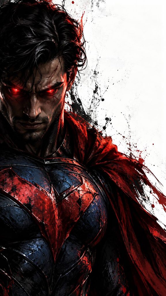 Dark Superhero Cinematic Portrait AI Prompt