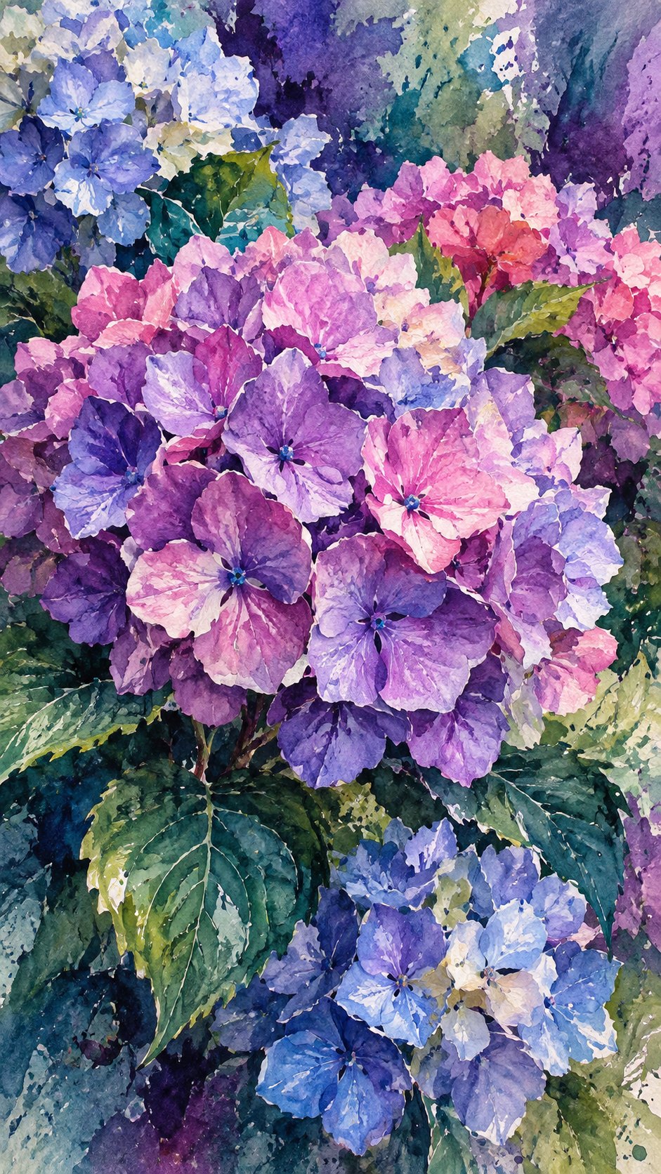 Expressive Botanical Watercolor AI Image Prompt