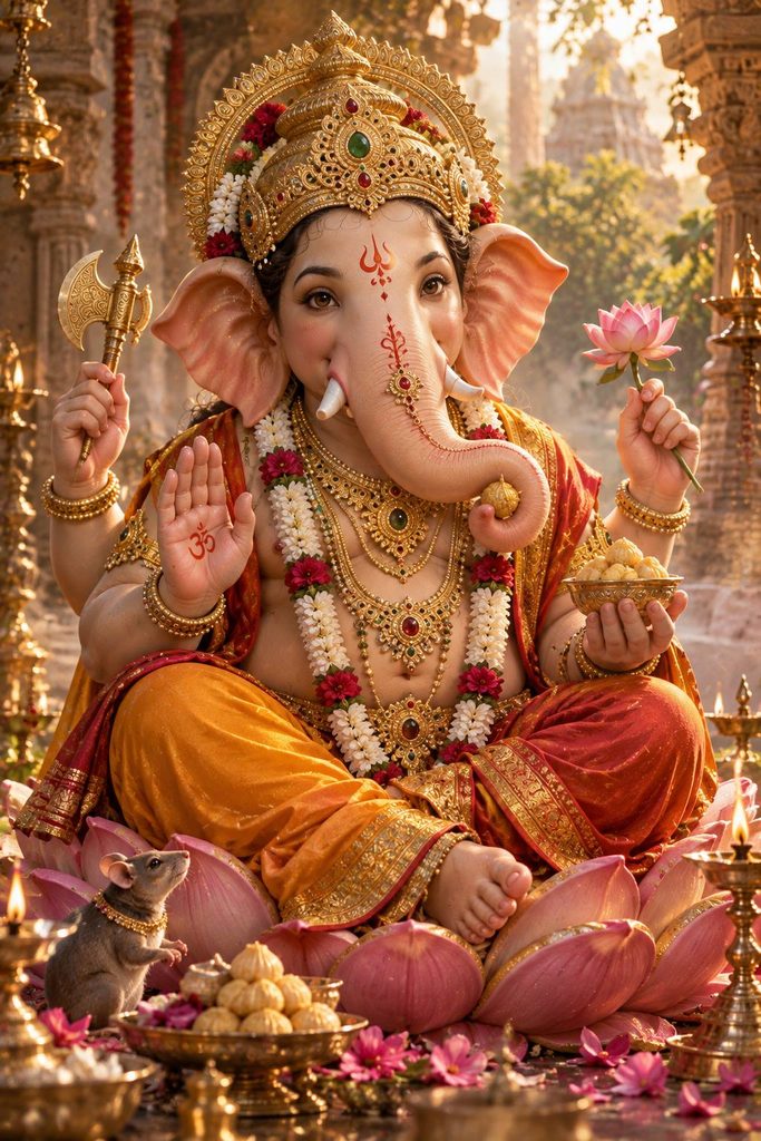 Ganesha works well as a devotional portrait