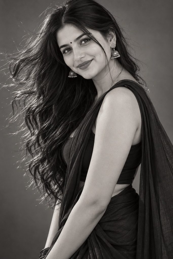 Hair Toss Editorial Pose