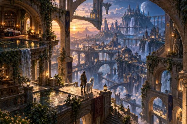 The Architecture Beyond Reality | Cinematic Fantasy Art | Image Prompt