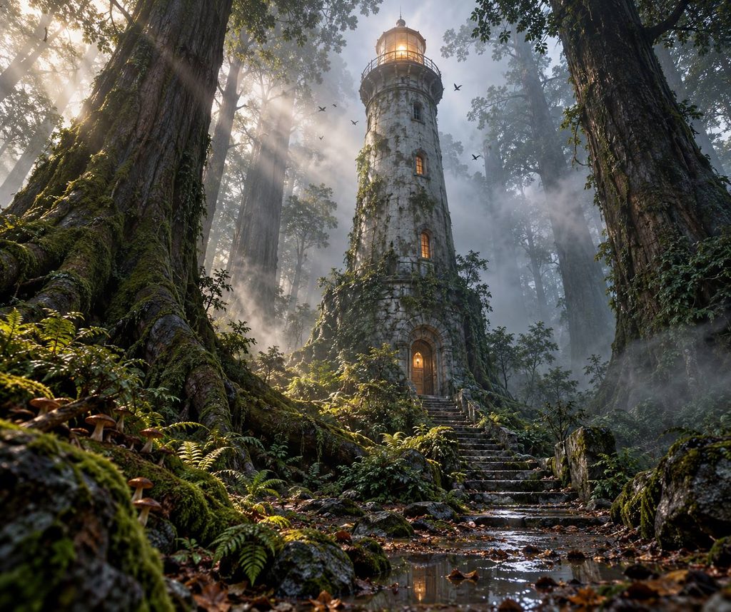 The Lighthouse Inside the Forest