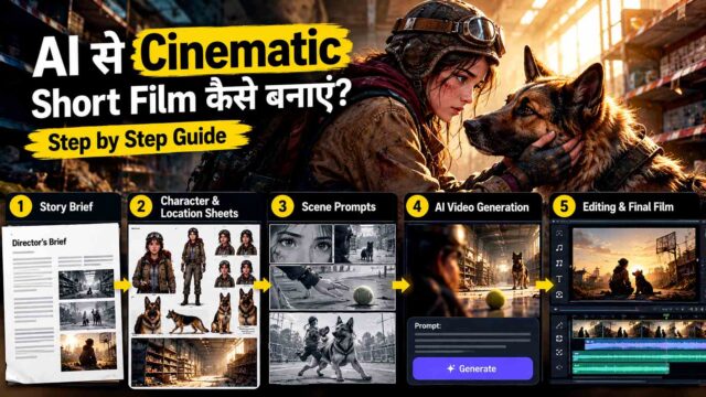 AI से Cinematic Short Film बनाने का तरीका, Character Sheets से AI Video Generation और Final Editing तक